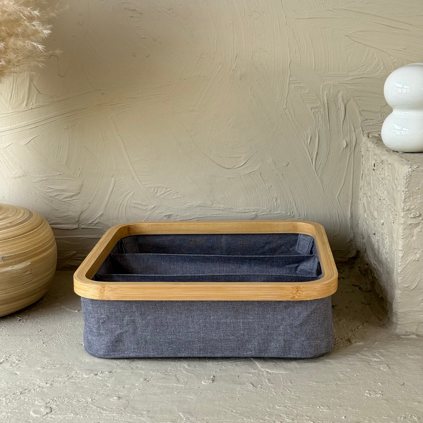 Arow Katlanır 3 Bölmeli Kare Organizer Gri