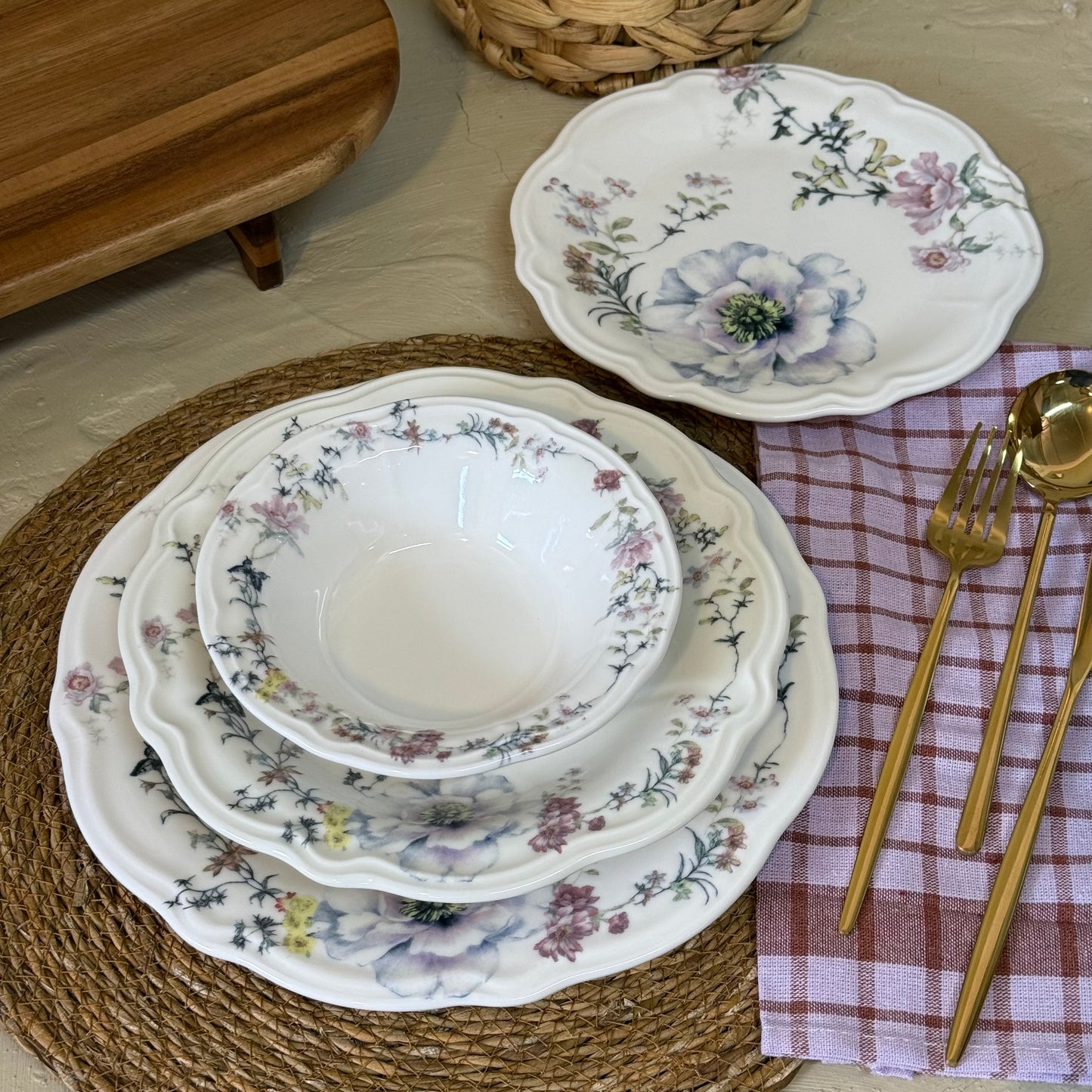 Porser Porselen 24 Parça Yemek Takımı 6 Kişilik KOD:AVELİNE-30404