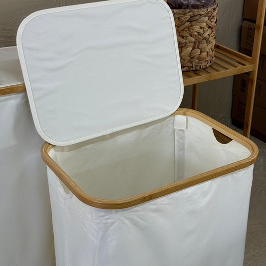 Lalezar İki Boy Katlanır Kirli Çamaşır Sepeti Set Krem KOD:8013-14