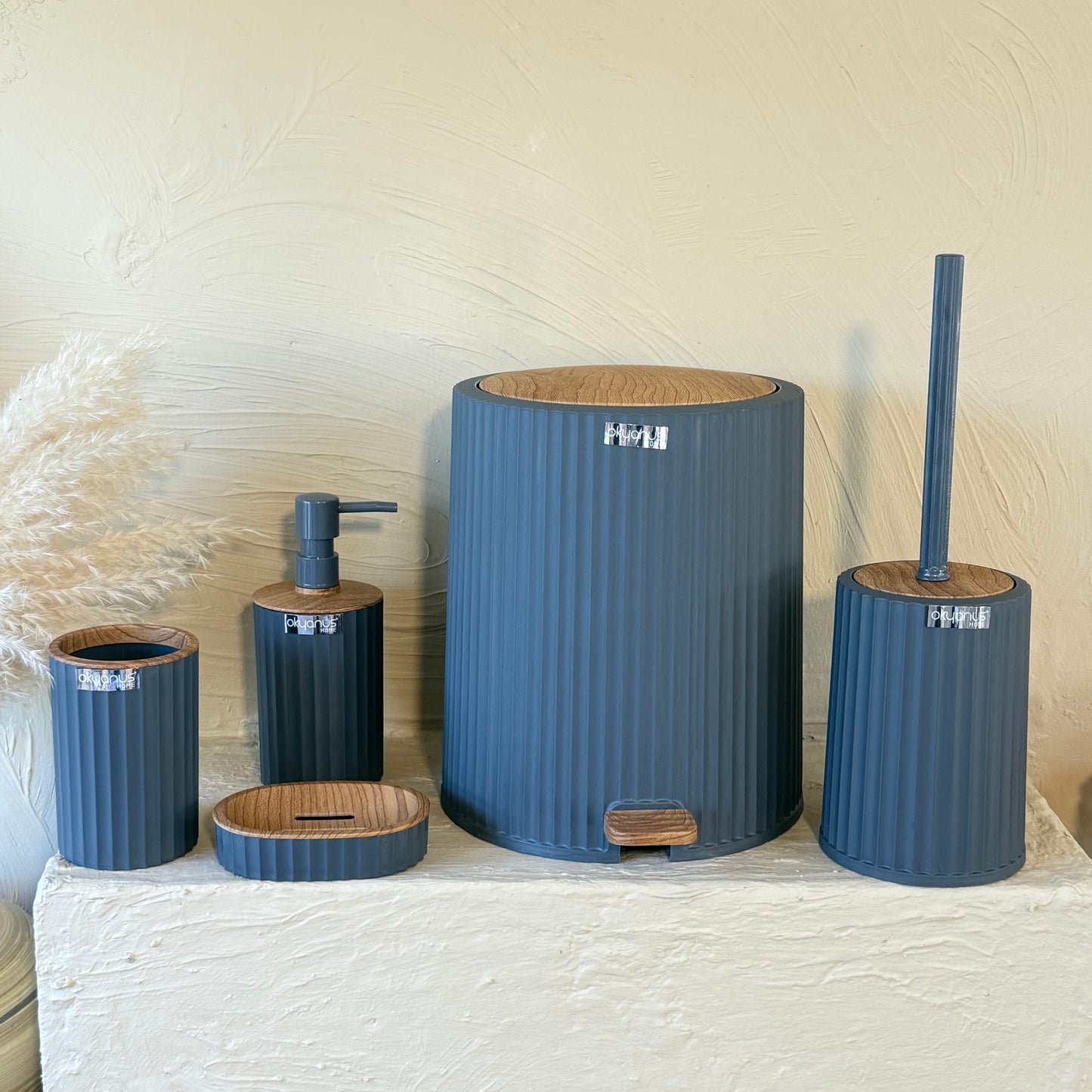 Coliseum Akrilik Banyo Seti 5 Parça Gri