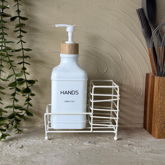 Savor Metal Standlı Cam Buz Rengi Sıvı Sabunluk KOD:167