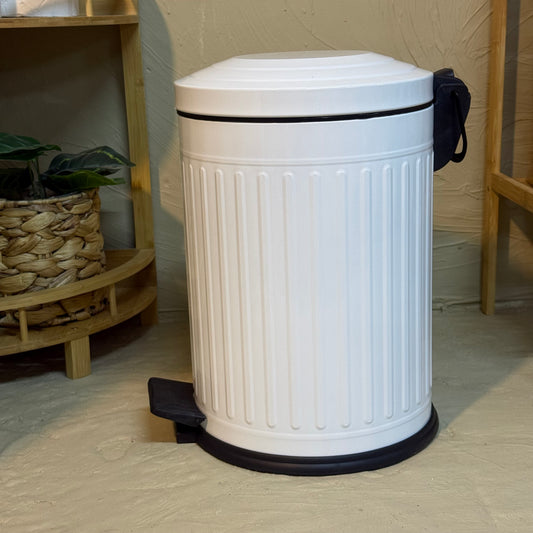 ZRA Vintage Çöp Kovası 12 Litre Mat Beyaz