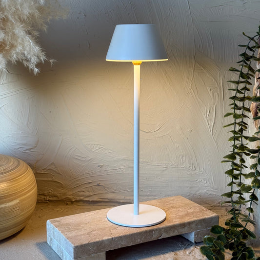 Marina Şarjlı Masa Lambası Beyaz 32 cm