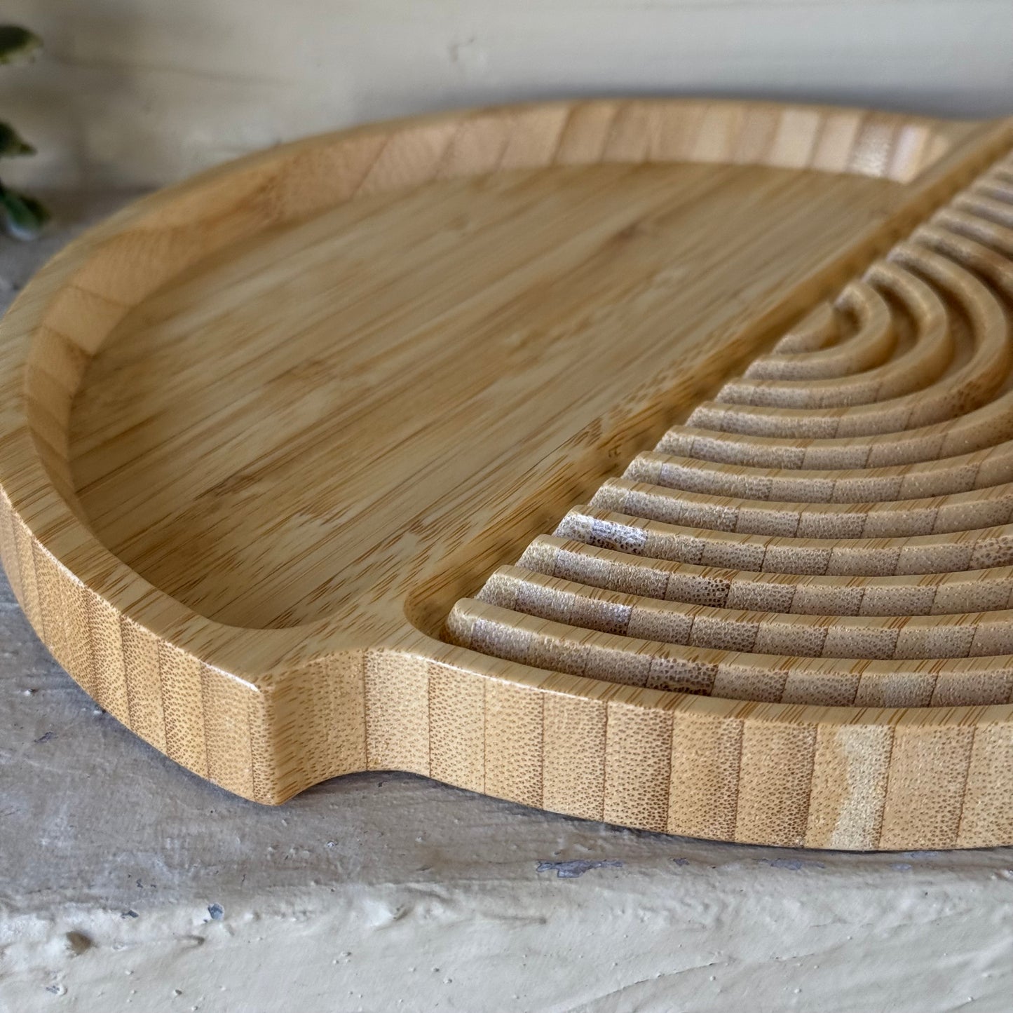 Saverlly Bambu İki Bölmeli Sunumluk KOD:95339