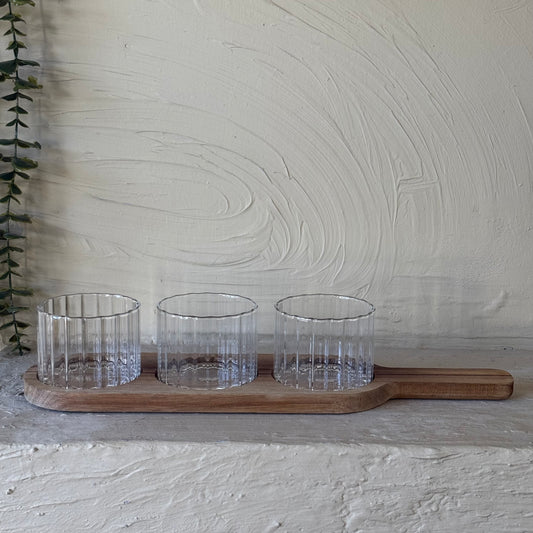 Buenally Akasya Standlı Çizgili 3 Lü Sunumluk 240 ml KOD:074