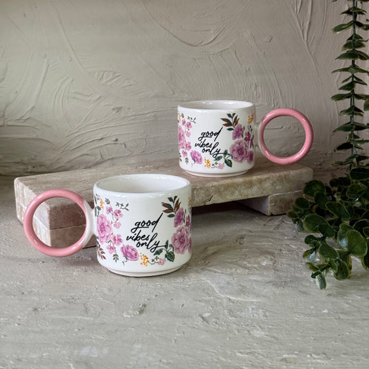 Tutku Bahar Model Halka Kulplu İkili Kupa Seti KOD:8785