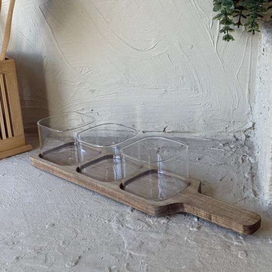 Buenally Akasya Standlı Kare 3 Lü Sunumluk 300 ml KOD:073