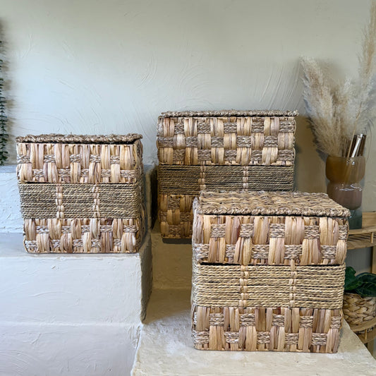 Sadolly 3 Boy Dikdörtgen Kapaklı Sandık Seti KOD:10174