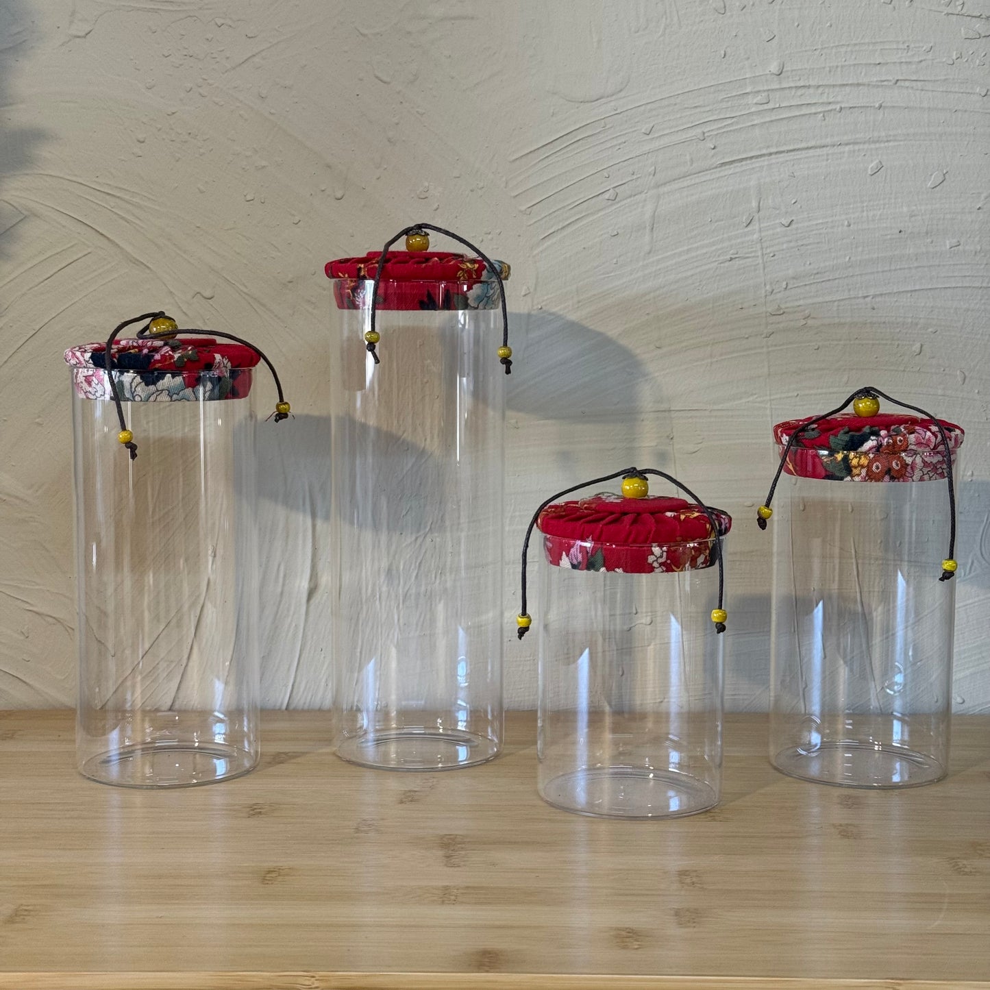 Savorry 4 Boy Erzak-Kavanoz Seti Kırmızı