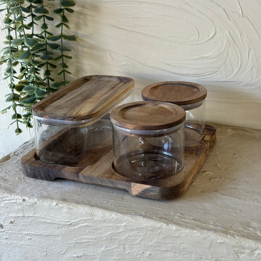 Buenally Akasya Standlı 3 Lü Kahvaltılık Seti KOD:067