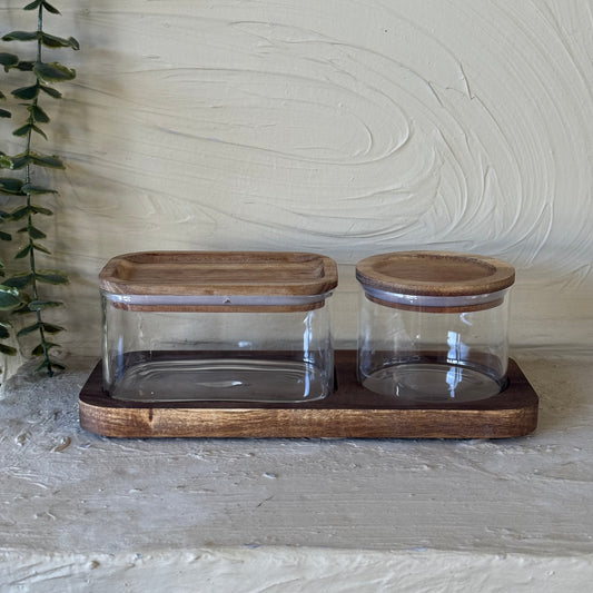 Buenally Akasya Standlı İkili Kahvaltılık Seti KOD:066