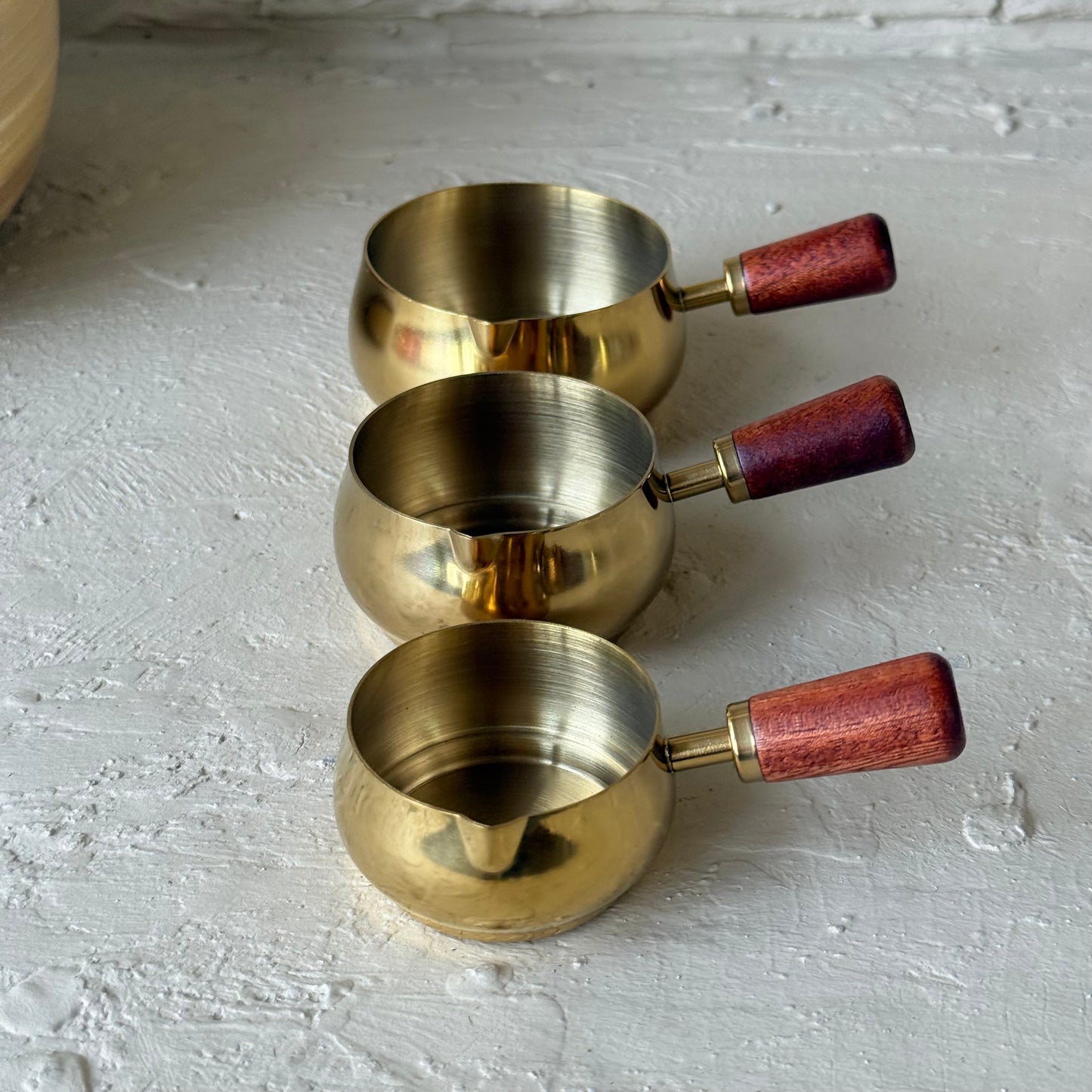 Como Çelik 3 Boy Mini Sosluk Ahşap Tutmalı 180 ml, 120 ml, 60 ml Gold KOD:5409-11-10