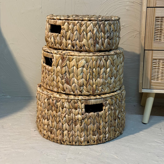 PNL Hasır Yuvarlak Kapaklı 3 Boy Organizer Seti KOD:24171