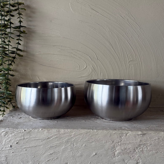 Diessy Çift Cidarlı Çelik Kase Set i 16 cm, 18 cm