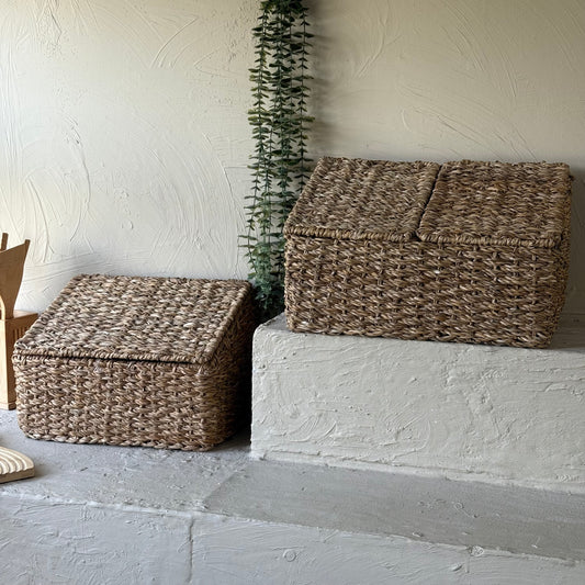 Saverlly Hasır Ekmeklik Kapaklı İki Bölmeli Patates Soğanlık Seti KOD:15953-15939