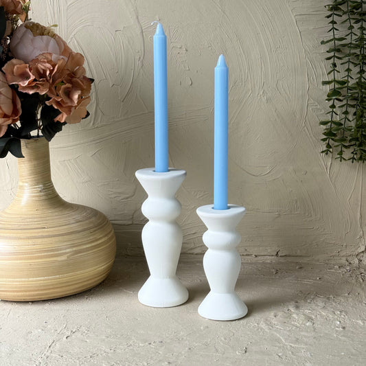 Ma-Perra Modern İki Boy Şamdan Seti Beyaz KOD:91137