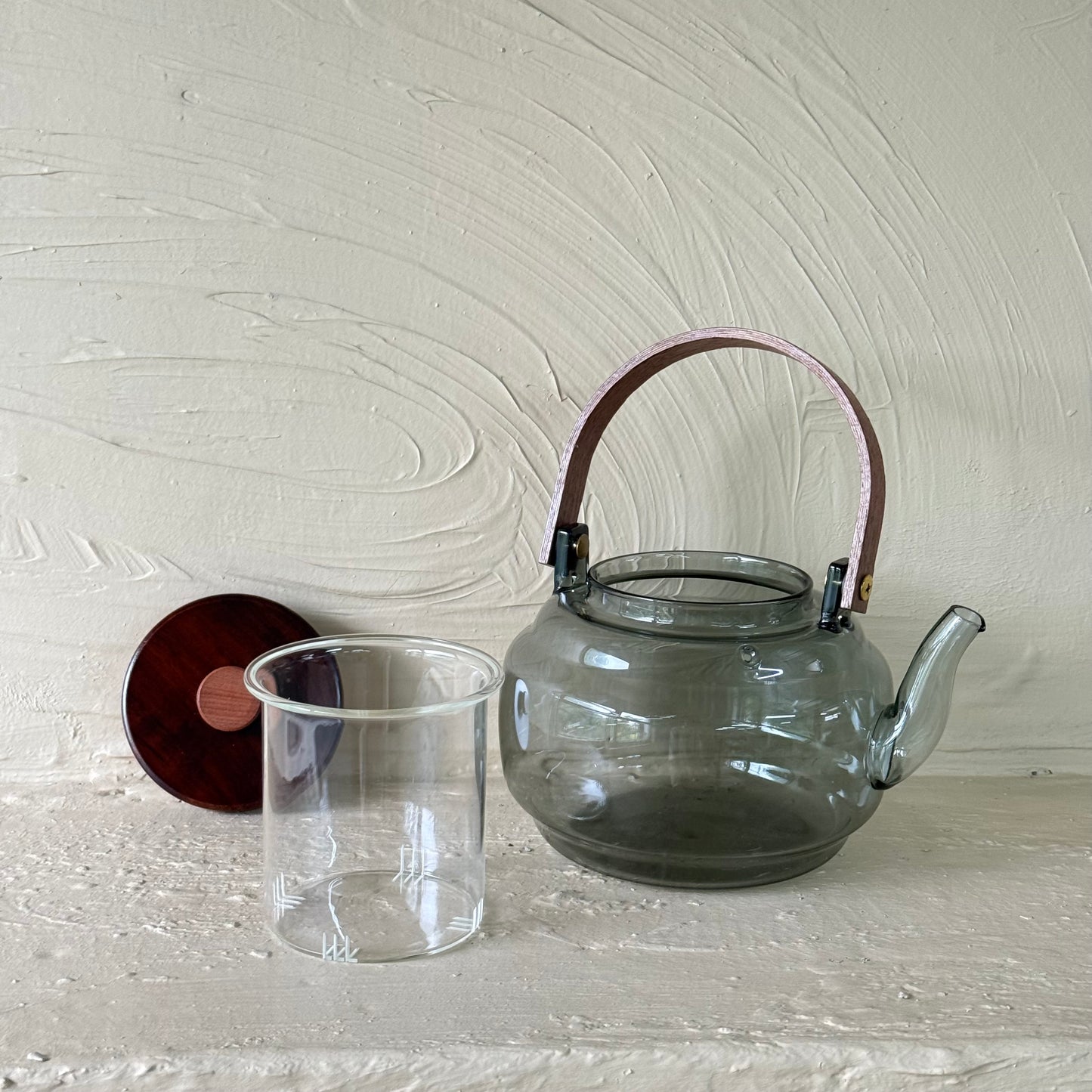 Buenos Borosilikat Cam Düz Model Akasya Ağacı Kapaklı Demlik KOD:16992-2