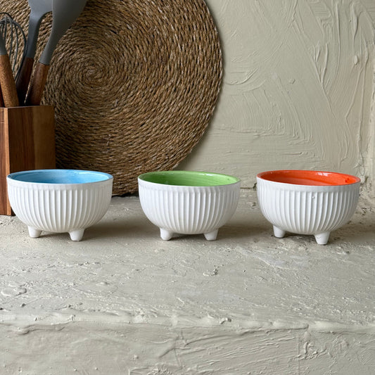 Pasha Çift Renkli Seramik 3 Adet Çerezlik Lokumluk Seti KOD:0762