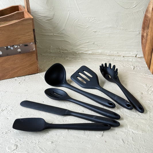 Arow 6 Parça Silikon Mutfak Seti Siyah KOD:6109