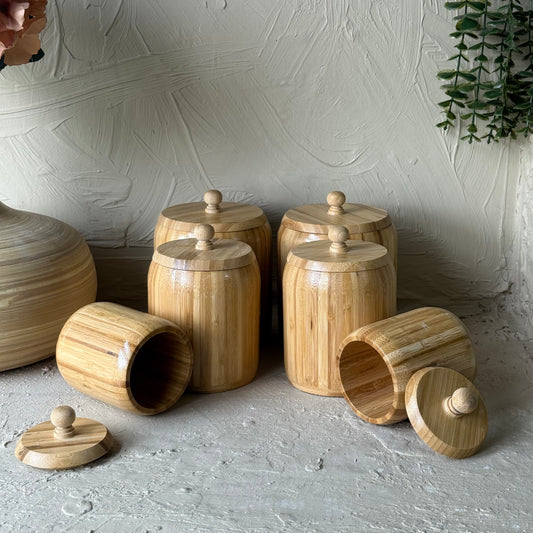 Ma-Perra Bambu Baharatlık Kavanoz Seti 6 Adet KOD:110054