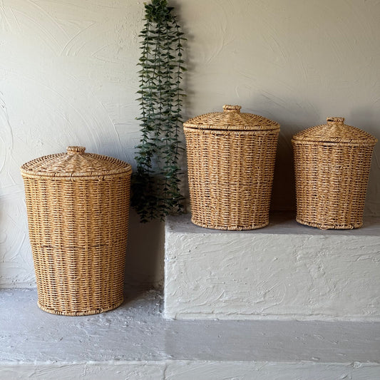 Sevarlly Rattan 3 Boy Patates Soğanlık Seti Naturel KOD:73418