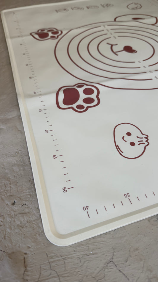 Evanev Silikon Hamur Açma Matı Büyük Boy Krem