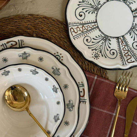 Porser 24 Parça Porselen Yemek Takımı 6 Kişilik KOD:HELEN