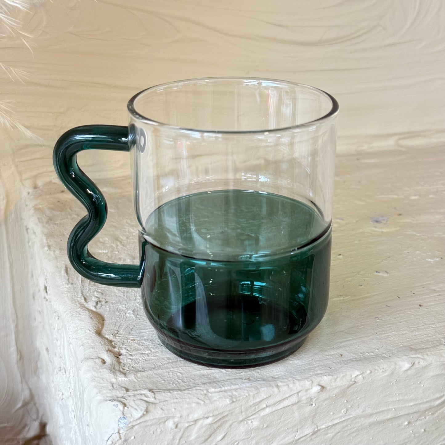 Tutku Borosilikat Cam Nescafe Kupa 400 ml Zümrüt KOD:030