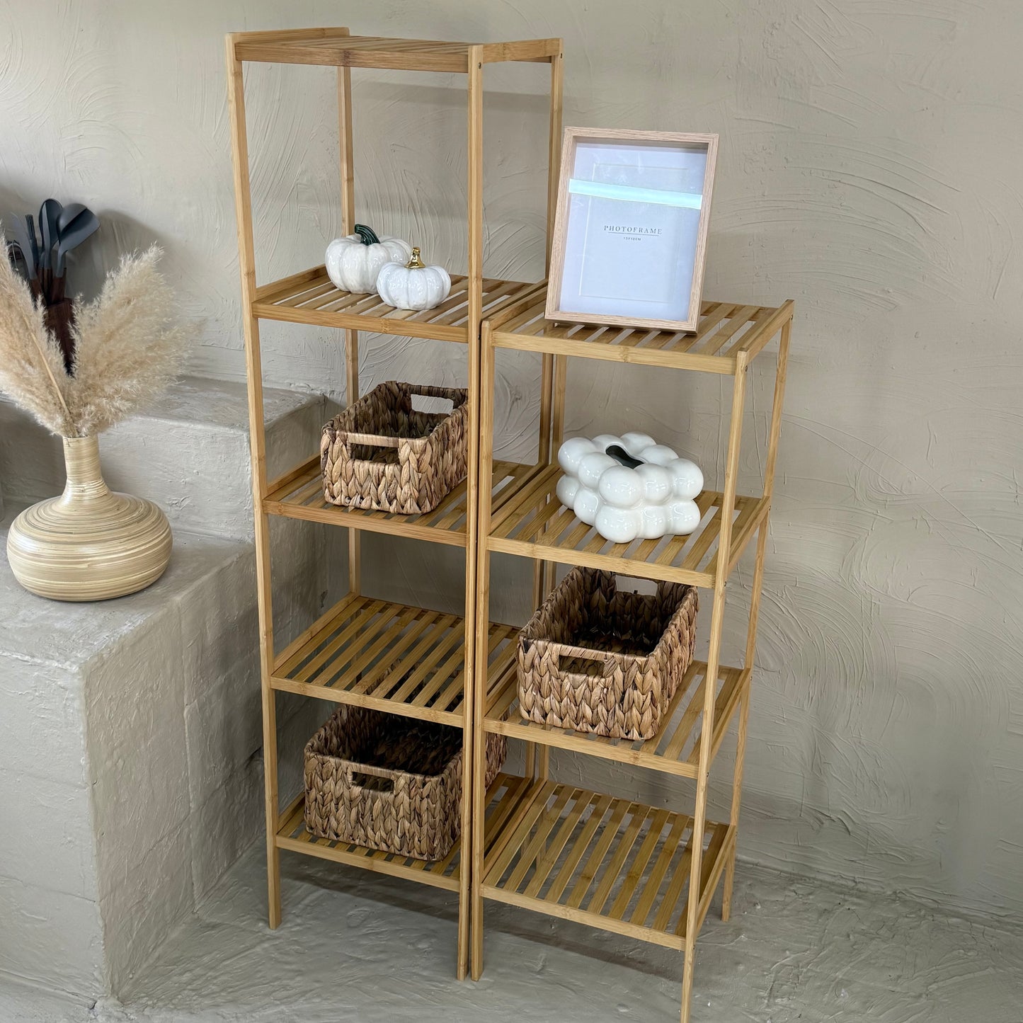 Miev Bambu Dolap Seti 2 Parça KOD:462-463