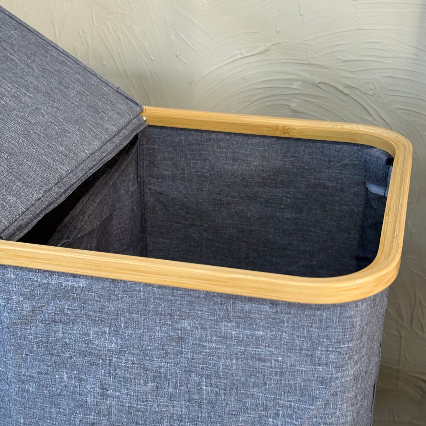 Lalezar Büyük Boy İki Bölmeli Katlanır Kirli Çamaşır Sepeti Set Gri KOD:8012