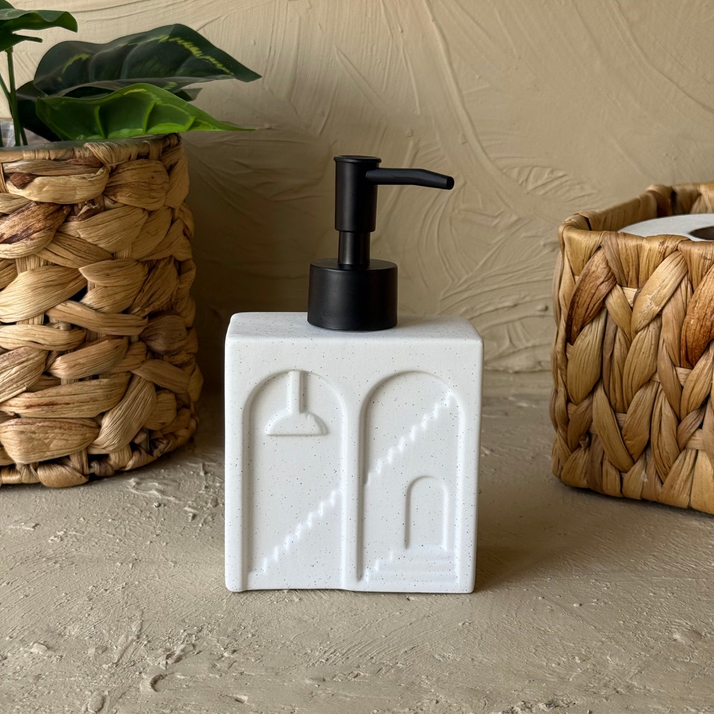 Castel Porselen Dikdörtgen Sıvı Sabunluk Beyaz KOD:1452