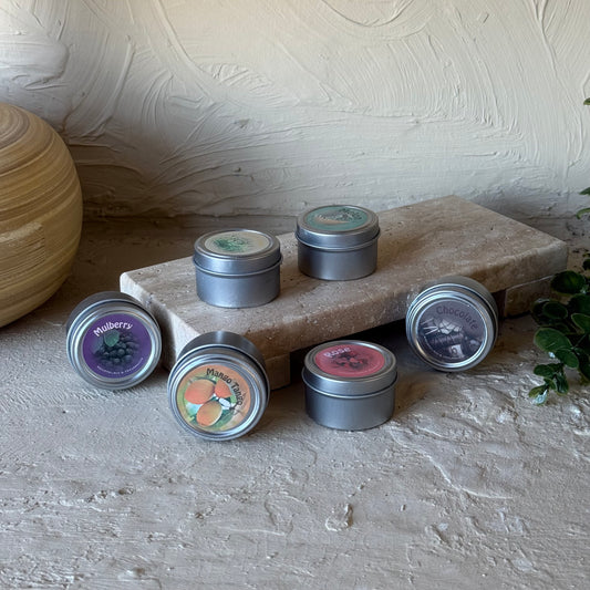 Metal Kavanoz Kokulu Mum Seti 6 Adet