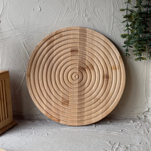 Saverlly Bambu Gökküşağı Model Yuvarlak Sunumluk 28 cm KOD:94135