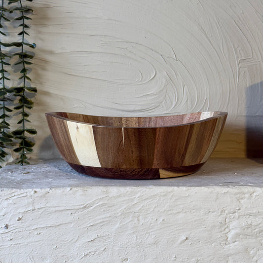 Maperally Akasya Ağacı Dalgalı Model Salata Kase KOD:110133