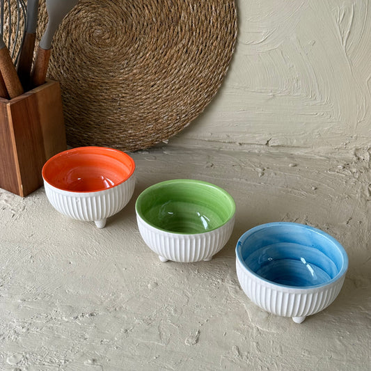 Pasha Çift Renkli Seramik 3 Adet Çerezlik Lokumluk Seti KOD:0762