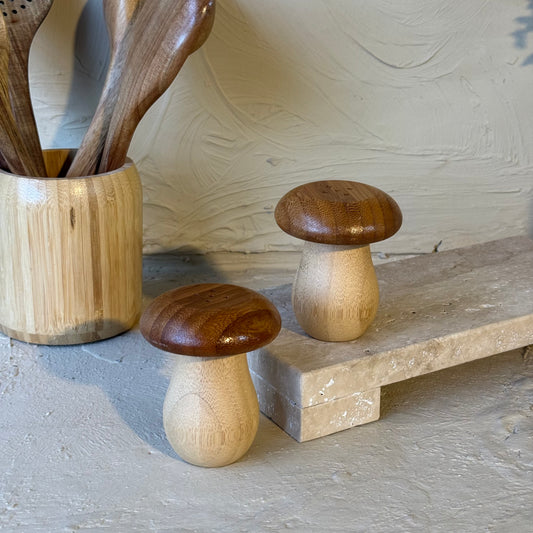 Bambu Mantar Model Tuzluk Biberlik Seti KOD:408-8