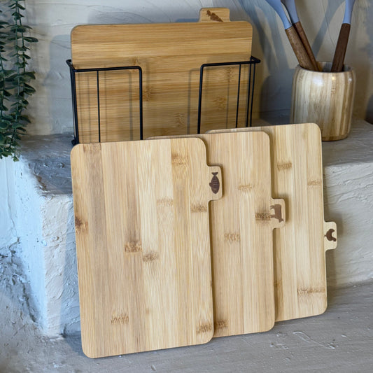 Kully Metal Standlı Bambu Kesme Tahtası KOD:408-27