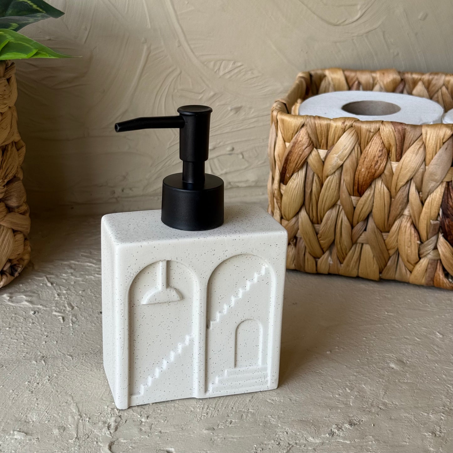 Castel Porselen Dikdörtgen Sıvı Sabunluk Krem KOD:1452