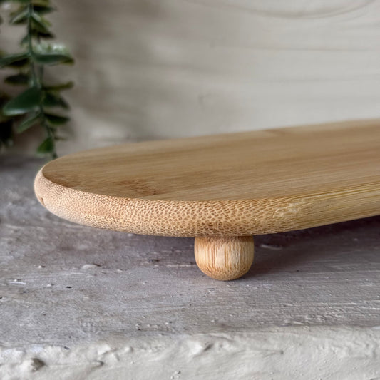 Molino Top Ayaklı Oval Bambu Sunumluk