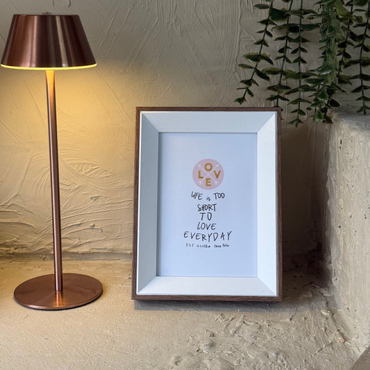 Love Ahşap Çerçeve Kahve Rengi 18x13 cm