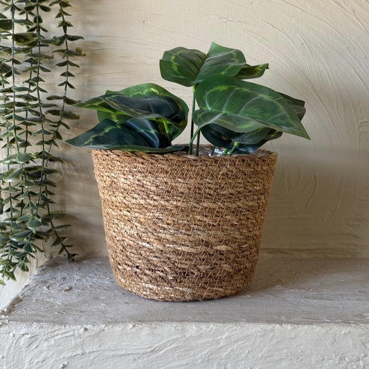 Savelly Hasır Saksı Sepet Poşetli Naturel KOD:16709