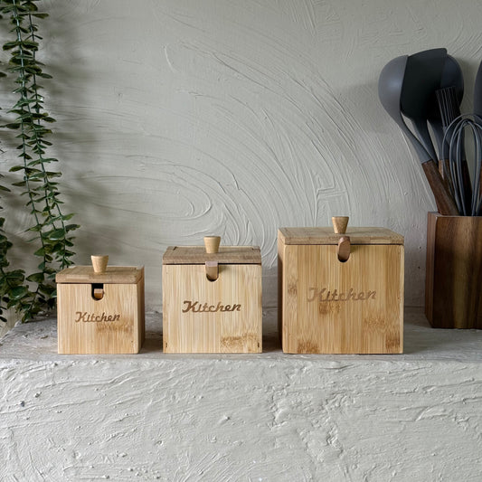 Molino Bambu Kare Kaşıklı Baharatlık Seti KOD:30459-58-57