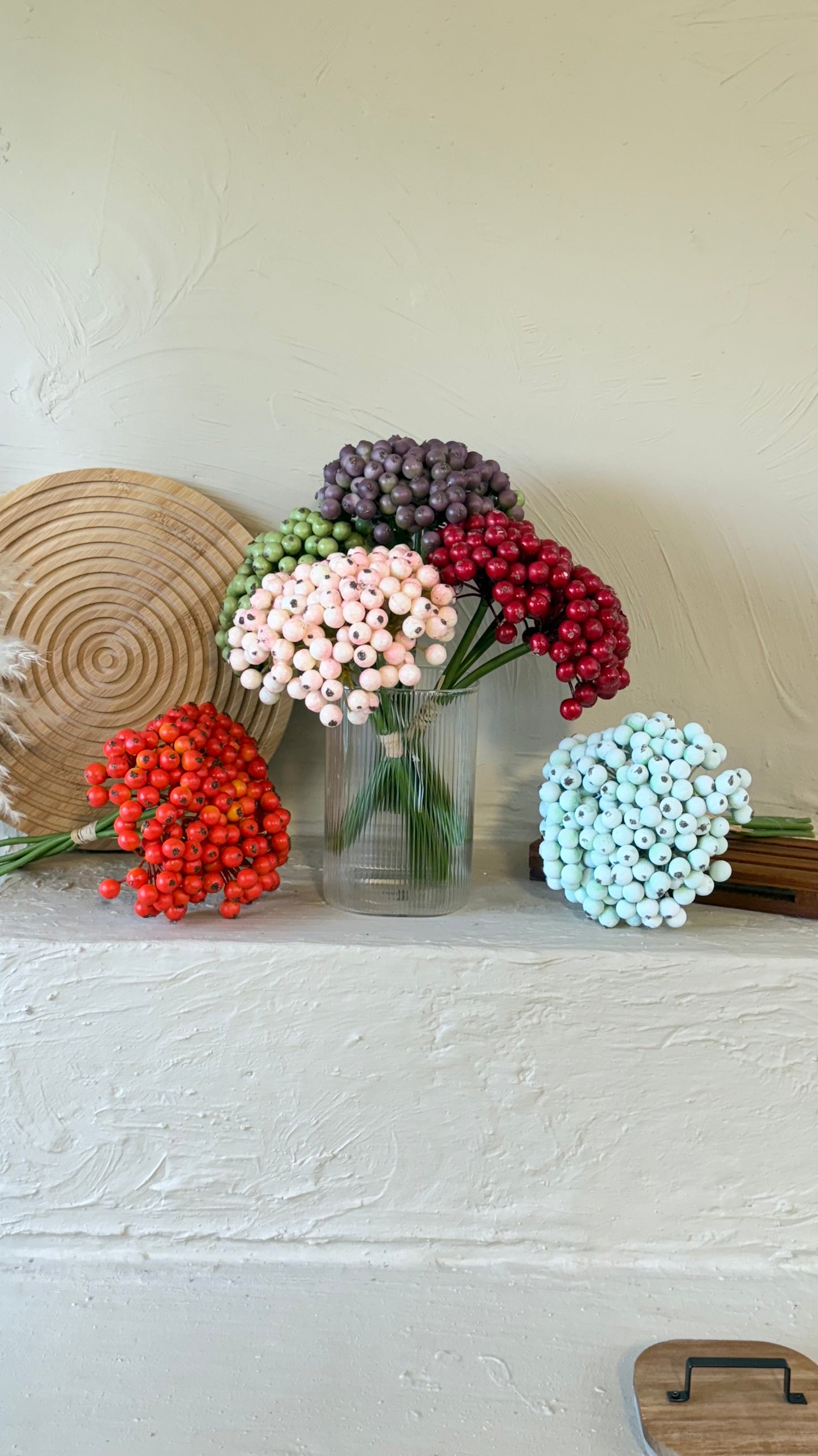 Kokina Yapay Yılbaşı Çiçeği Buket Kırmızı 25 cm