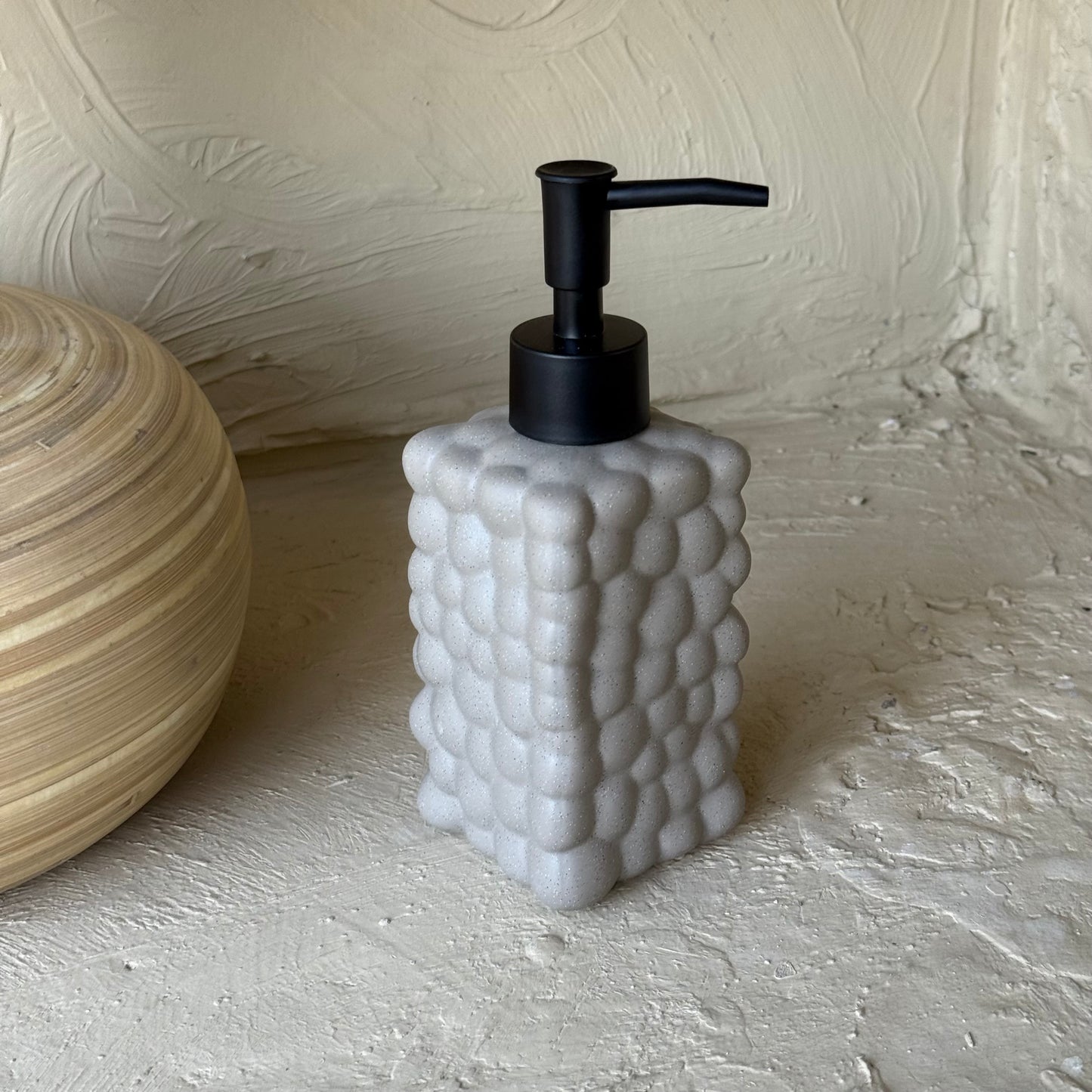 Bubble Porselen Sıvı Sabunluk Bej KOD:1389