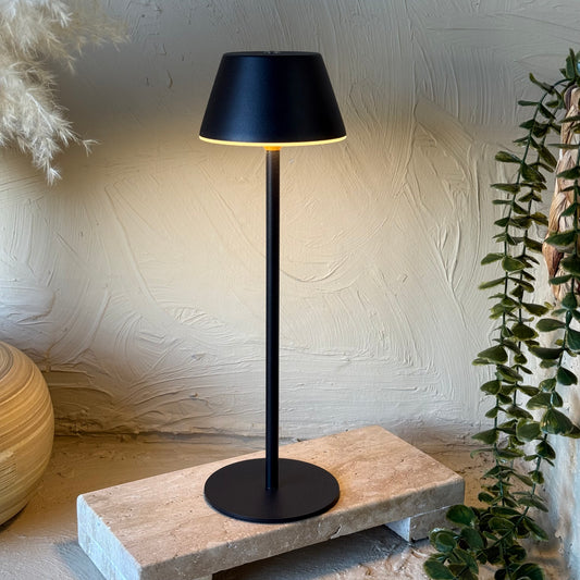 Marina Şarjlı Masa Lambası Siyah 32 cm