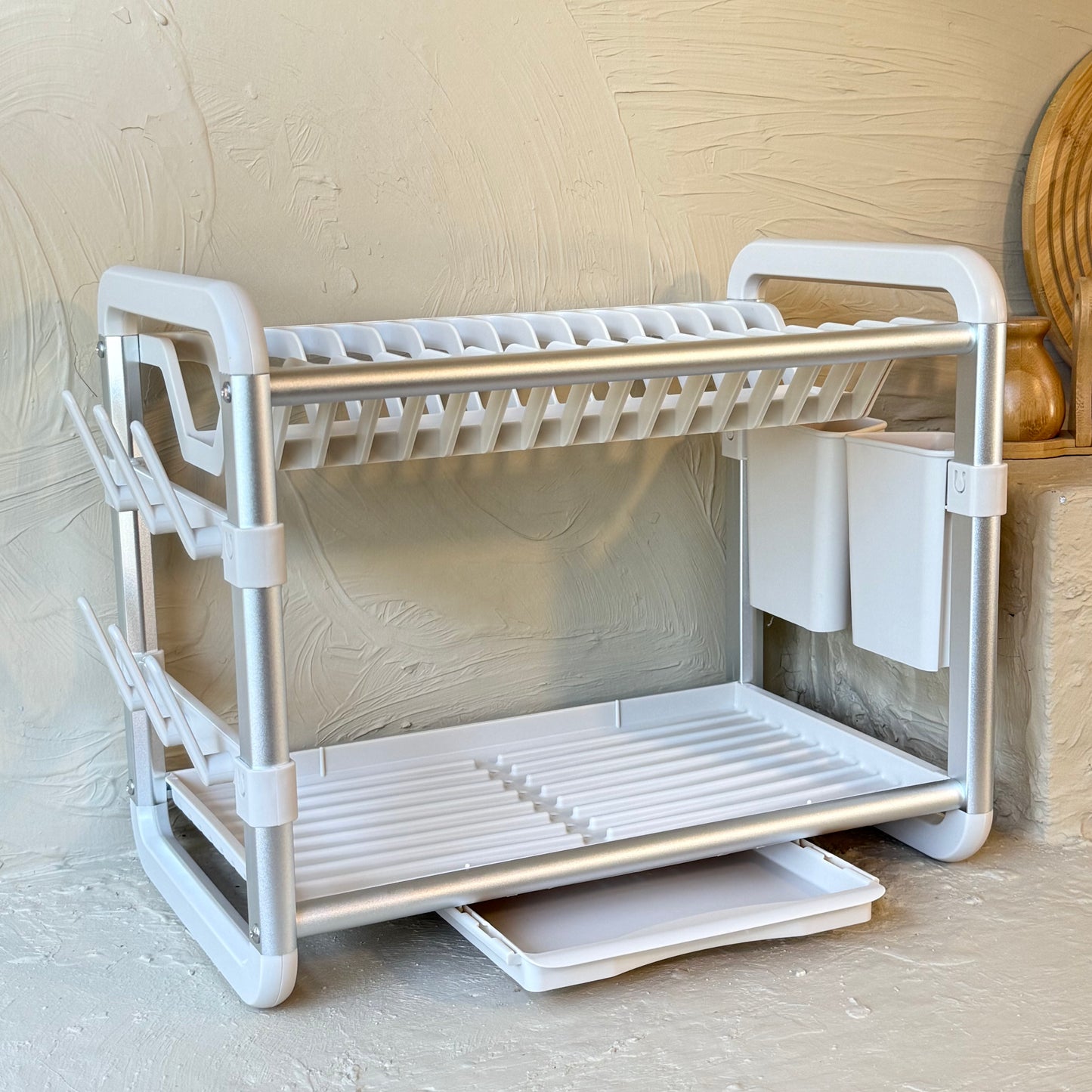 Lalezar Premium İki Katlı Alüminyum Bulaşıklık Krem KOD:8004