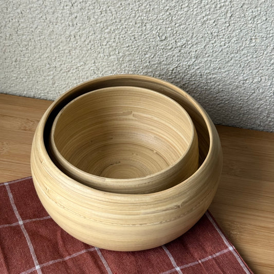 Bohem Tombul Bambu İkili Kase Set