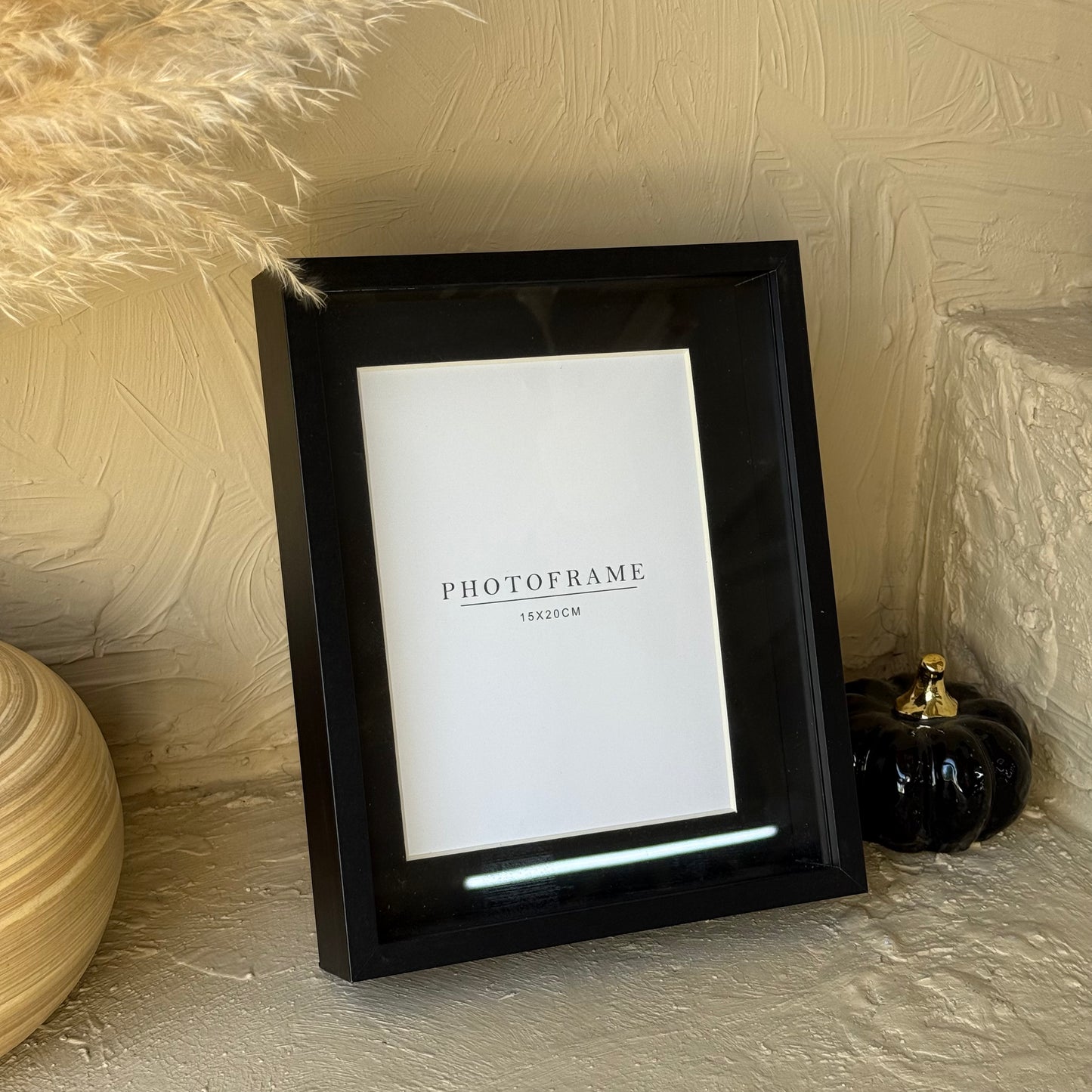 Tutku Çift Camlı Çerçeve 15x20 cm Siyah KOD:3181