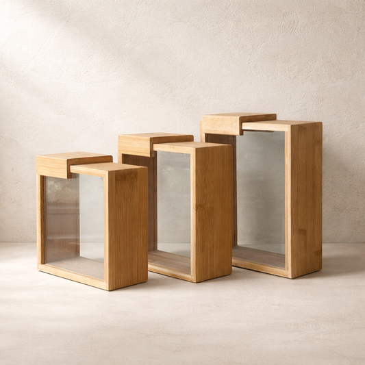 Cheflly Bambu Saklama Kabı 3 Boy KOD:7338-39-40