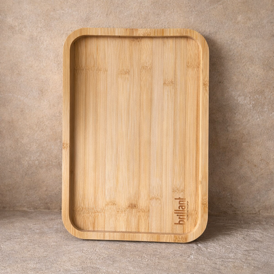 Diamond Bambu Dikdörtgen Koltuk Kenarı Tepsi 38x26 cm KOD:6590